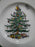 Spode Christmas Tree, Green Trim, England: 2-Tier Serving Tray, Green Trim Loss