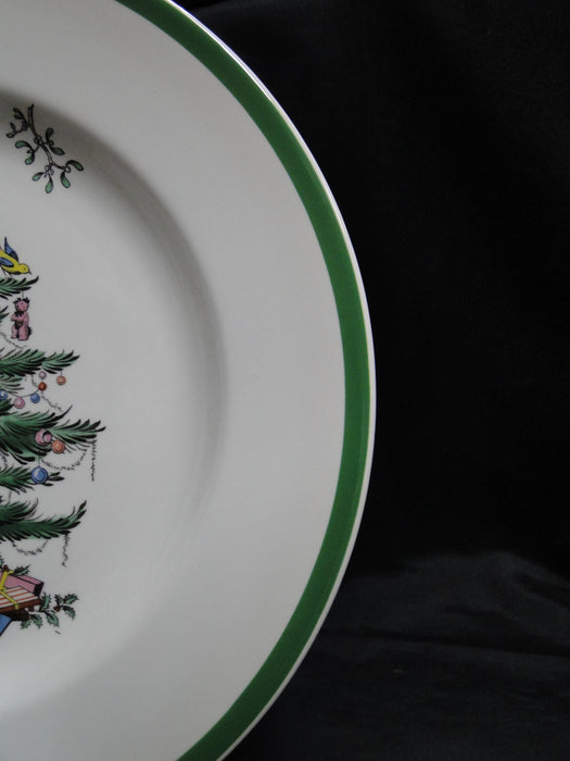 Spode Christmas Tree, Green Trim, England: 2-Tier Serving Tray, Green Trim Loss