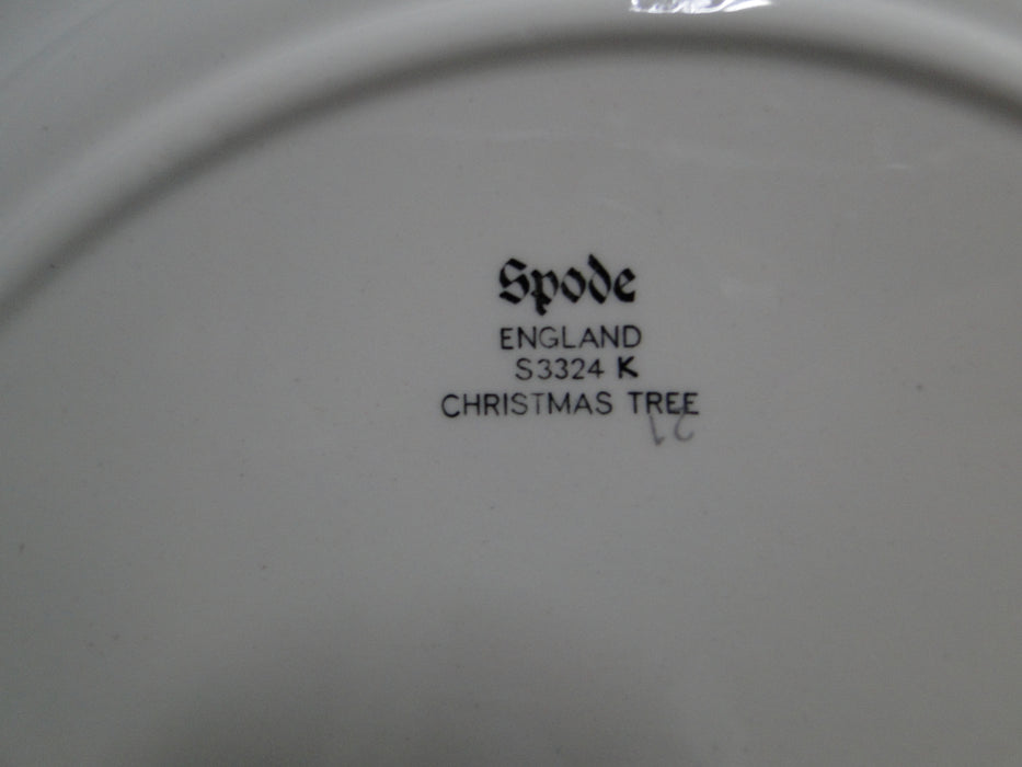 Spode Christmas Tree, Green Trim, England: 2-Tier Serving Tray, Green Trim Loss