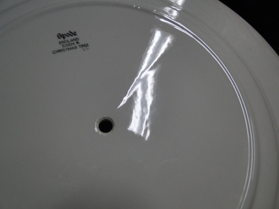 Spode Christmas Tree, Green Trim, England: 2-Tier Serving Tray, Green Trim Loss