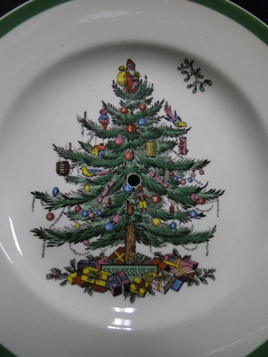 Spode Christmas Tree, Green Trim, England: 2-Tier Serving Tray, Green Trim Loss