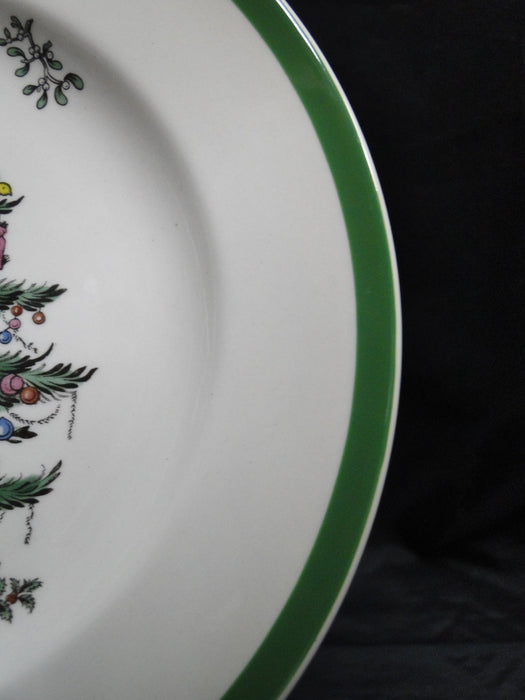 Spode Christmas Tree, Green Trim, England: 2-Tier Serving Tray, Green Trim Loss