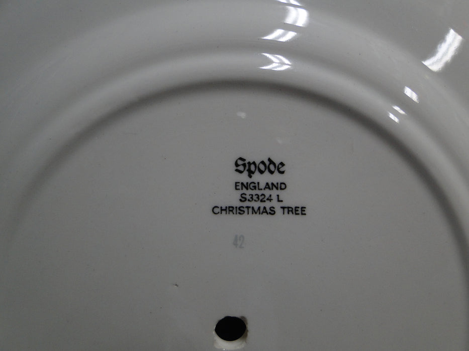 Spode Christmas Tree, Green Trim, England: 2-Tier Serving Tray, Green Trim Loss