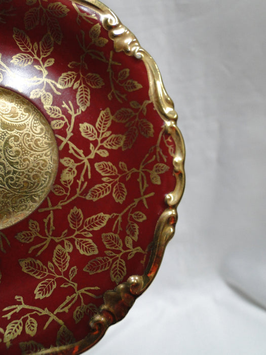ALKA Burgund, Gold Leaves on Red Band: Demitasse Cup & Saucer Set, 1 3/4"