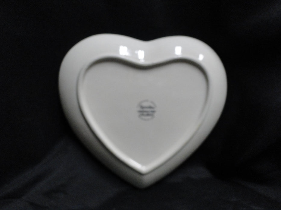 Spode Christmas Tree, Peppermint: "Bless this Home" Heart Plate, 7 3/4", Box