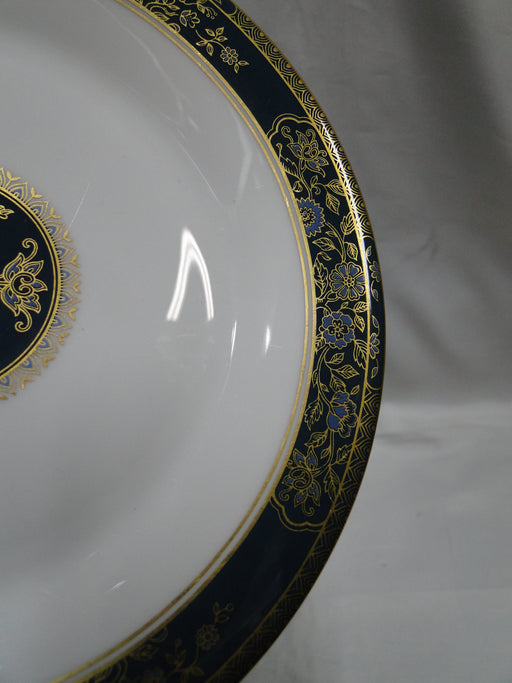 Royal Doulton Carlyle: Blue Flowers, Teal Band, Gold: Salad Plate (s), 8"