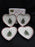 Spode Christmas Tree, Peppermint: Set of 4 Canape Heart Plates, 6", Box