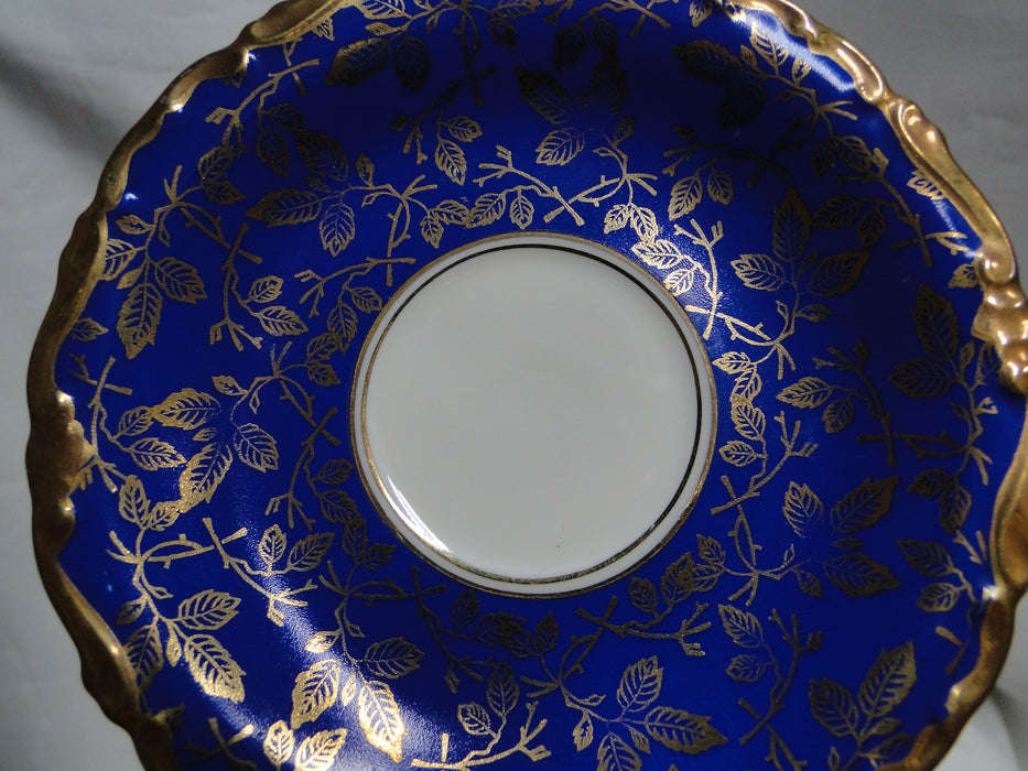 ALKA Burgund, Gold Leaves on Cobalt Band: Demitasse Cup & Saucer Set, 1 3/4"