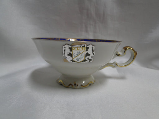 ALKA Burgund, Gold Leaves on Cobalt Band: Demitasse Cup & Saucer Set, 1 3/4"