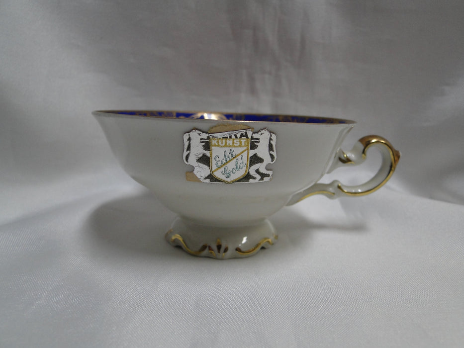 ALKA Burgund, Gold Leaves on Cobalt Band: Demitasse Cup & Saucer Set, 1 3/4"
