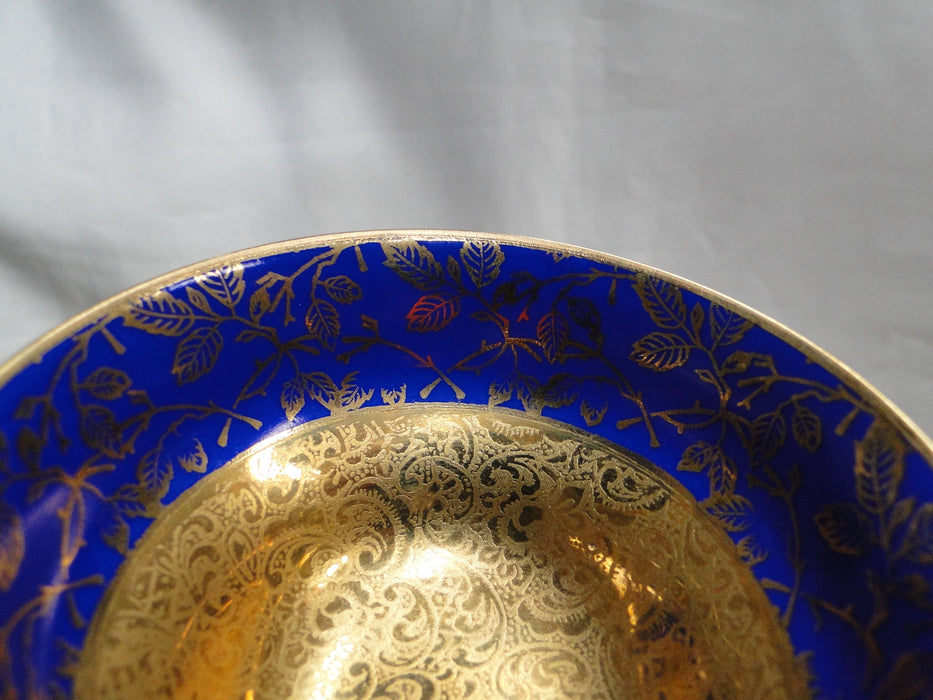 ALKA Burgund, Gold Leaves on Cobalt Band: Demitasse Cup & Saucer Set, 1 3/4"