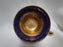 ALKA Burgund, Gold Leaves on Cobalt Band: Demitasse Cup & Saucer Set, 1 3/4"