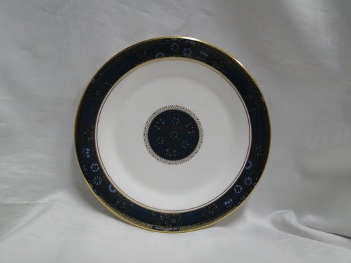 Royal Doulton Carlyle: Blue Flowers, Teal Band, Gold: Bread Plate (s), 6 5/8"