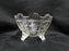 Clear, Etched Flowers: 3-Toed Bowl, 4 1/2" x 2 7/8" Tall  -- MG#014