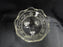 Clear, Etched Flowers: 3-Toed Bowl, 4 1/2" x 2 7/8" Tall  -- MG#014