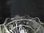 Clear, Etched Flowers: 3-Toed Bowl, 4 1/2" x 2 7/8" Tall  -- MG#014