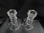 Clear, Hexagonal: Pair of Candlesticks, 4 3/4" Tall -- MG#024