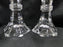 Clear, Hexagonal: Pair of Candlesticks, 4 3/4" Tall -- MG#024