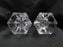 Clear, Hexagonal: Pair of Candlesticks, 4 3/4" Tall -- MG#024