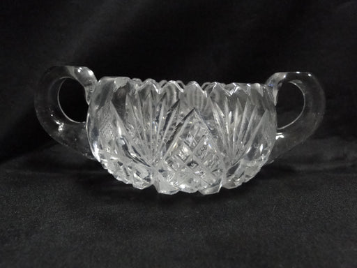 Clear w/ Cut Fans & Stars: Open Sugar Bowl, 2 1/4" Tall, As Is --  MG#033