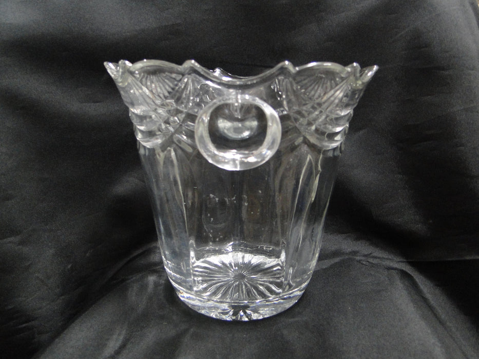 Clear w/ Cut Fan & Swag Design: Ice Bucket, 7 3/8" -- MG#051
