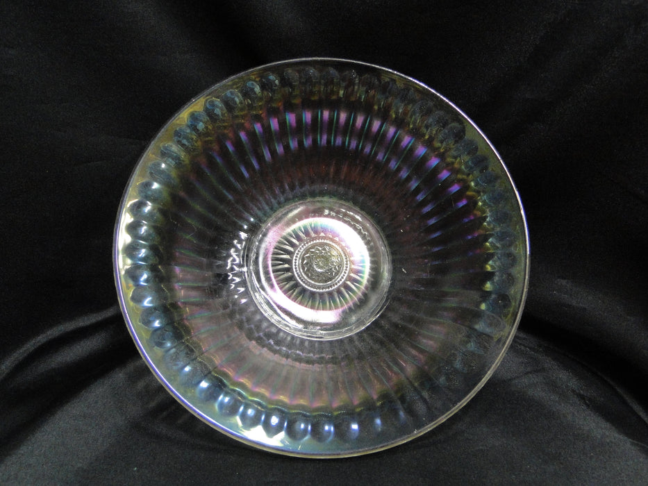 Opalescent w/ Ribbed Sides: Round Serving Bowl, 9 7/8", As Is -  MG#068