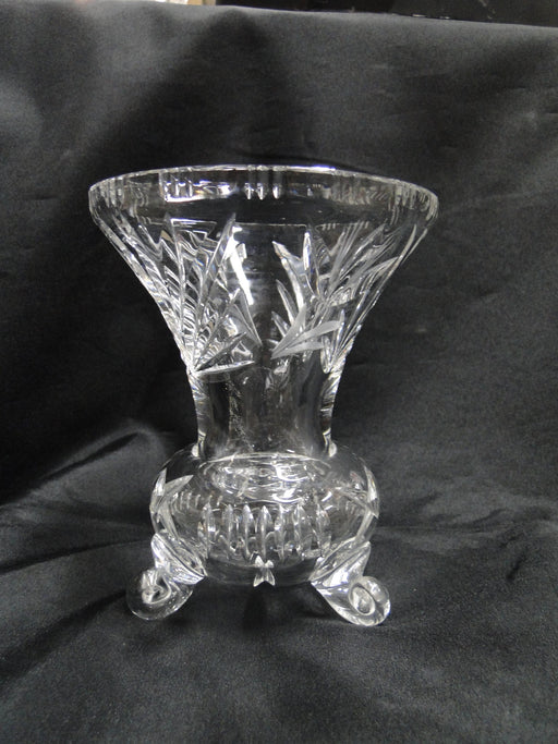 Clear, Cut Crystal: 3-Toed Vase, 4 3/4" x 5 7/8" Tall --  MG#225
