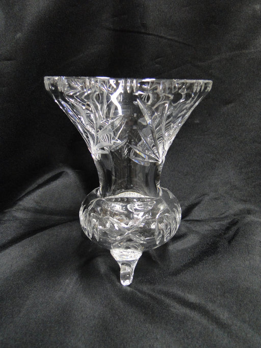 Clear, Cut Crystal: 3-Toed Vase, 4 3/4" x 5 7/8" Tall --  MG#225
