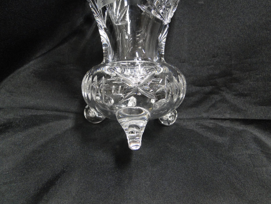 Clear, Cut Crystal: 3-Toed Vase, 4 3/4" x 5 7/8" Tall --  MG#225