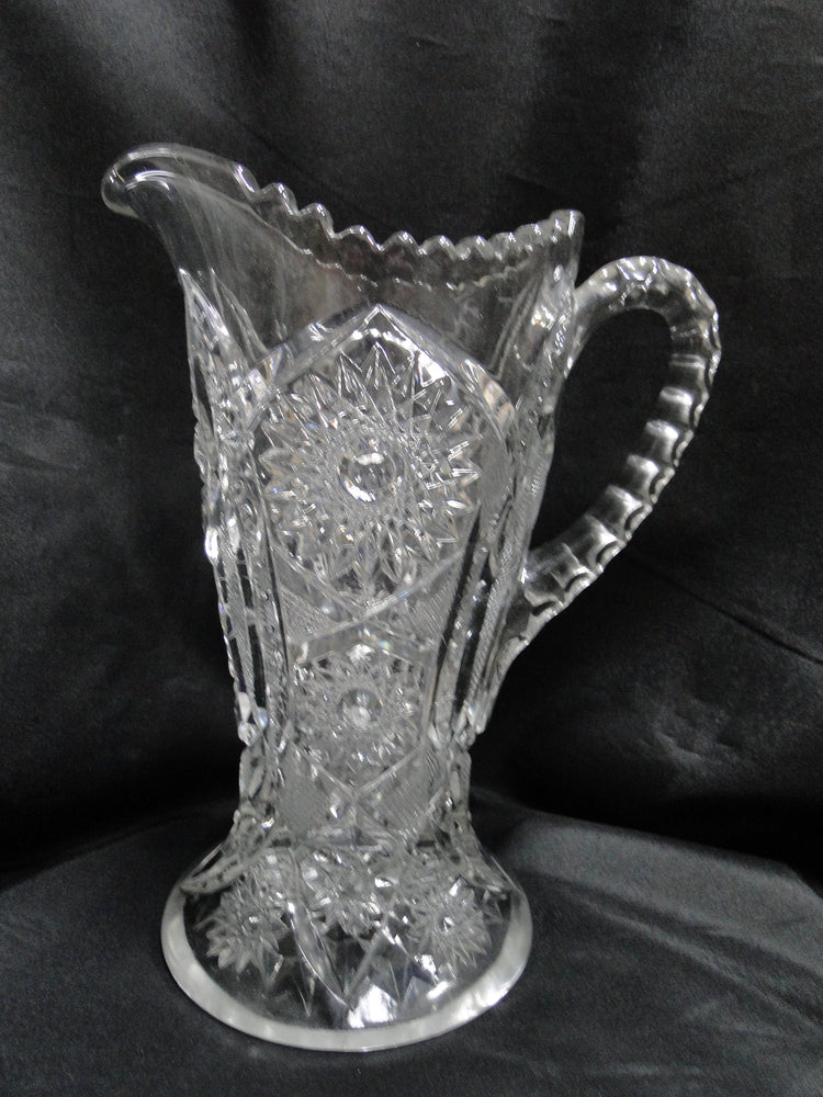 Clear, Pressed Glass,  Stars & Arches: Serving Pitcher, 9 1/2" Tall  --  MG#227