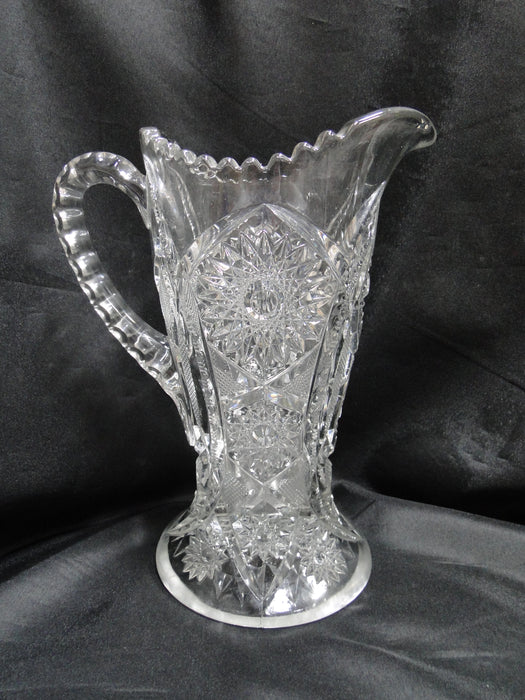 Clear, Pressed Glass,  Stars & Arches: Serving Pitcher, 9 1/2" Tall  --  MG#227