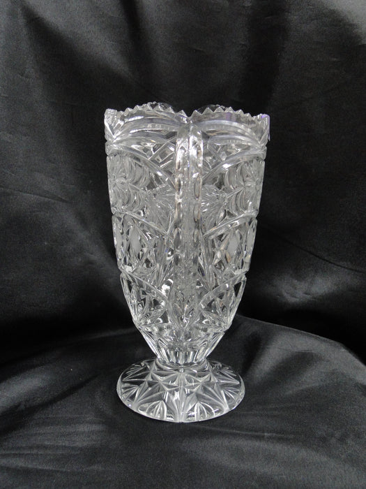 Anna Hutte Ann13, Pressed, Florals & Criss Cross: Serving Pitcher, 9", As Is