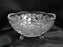 Lausitzer Etched & Cut Roses, Sawtooth Edge: 3-Toed Bowl, 7 1/2" x 4 1/8" Tall