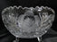 Lausitzer Etched & Cut Roses, Sawtooth Edge: 3-Toed Bowl, 7 1/2" x 4 1/8" Tall