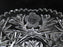 Lausitzer Etched & Cut Roses, Sawtooth Edge: 3-Toed Bowl, 7 1/2" x 4 1/8" Tall