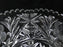 Lausitzer Etched & Cut Roses, Sawtooth Edge: 3-Toed Bowl, 7 1/2" x 4 1/8" Tall