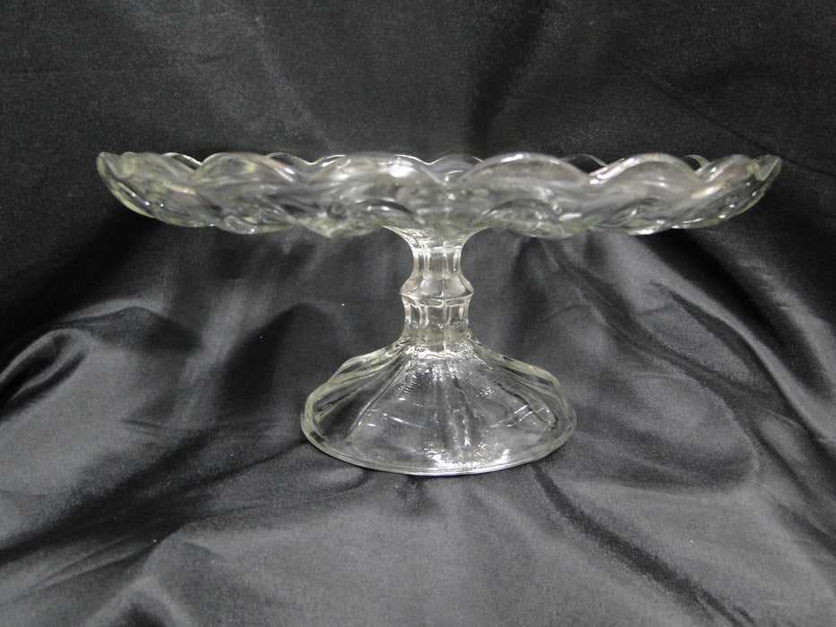Anchor Hocking Fairfield, Scalloped, Pressed: Cake Stand, 9 7/8"