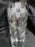 Clear, Frosted Floral: Flower Vase, 11 1/8" Tall, As Is --  MG#240