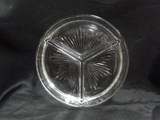Clear, Star on Bottom: 3-Part Divided Relish Dish, 6 1/4" x 1.5", MG#243