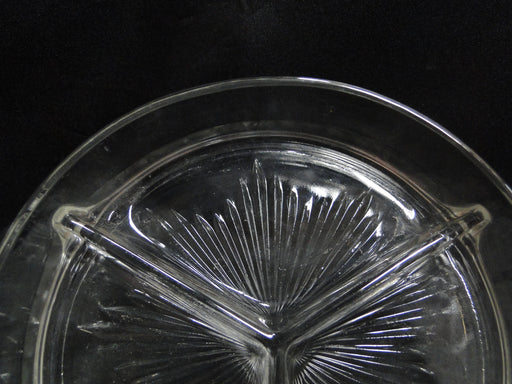 Clear, Star on Bottom: 3-Part Divided Relish Dish, 6 1/4" x 1.5", MG#243