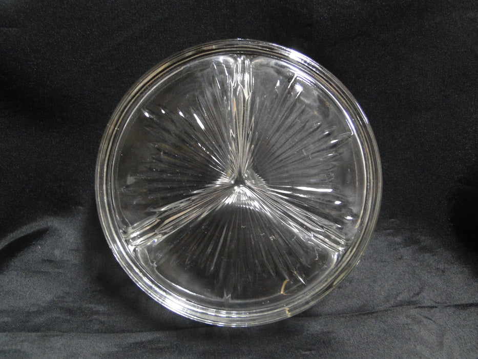 Clear, Star on Bottom: 3-Part Divided Relish Dish, 6 1/4" x 1.5", MG#243