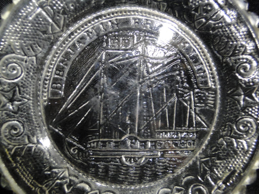 Clear, Pressed Glass, Benjamin Franklin Ship: Butter Pat, 3 1/2" - MG#247