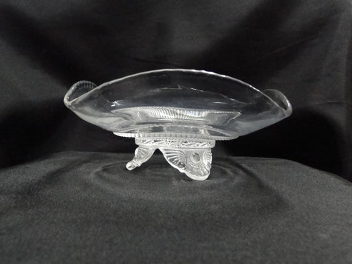 Clear, Pressed: Square Footed Dish,  5 3/4" x 2 3/4" Tall, MG#249