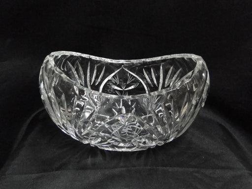 Clear Crystal, Cut Flowers: Oval Vase / Dish, 7" x 4" x 3 7/8" Tall - MG#250