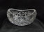 Clear Crystal, Cut Flowers: Oval Vase / Dish, 7" x 4" x 3 7/8" Tall - MG#250