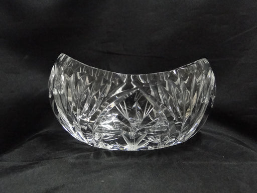 Clear Crystal, Cut Flowers: Oval Vase / Dish, 7" x 4" x 3 7/8" Tall - MG#250