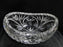 Clear Crystal, Cut Flowers: Oval Vase / Dish, 7" x 4" x 3 7/8" Tall - MG#250