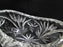 Clear Crystal, Cut Flowers: Oval Vase / Dish, 7" x 4" x 3 7/8" Tall - MG#250