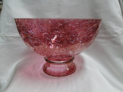Pink Crackle Glass: Lamp Shade, 9 7/8" x 6 5/8" Tall, As Is  --  MG#253