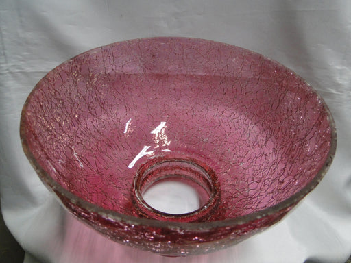 Pink Crackle Glass: Lamp Shade, 9 7/8" x 6 5/8" Tall, As Is  --  MG#253